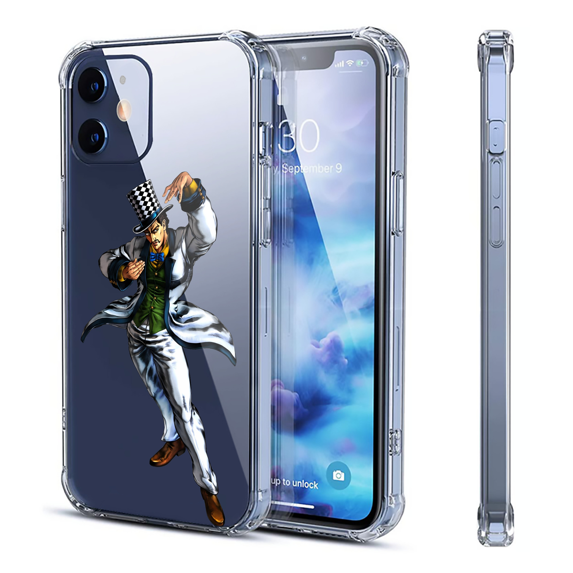 （画像用） ジョジョの奇妙な冒険 ウィル?アントニオ?ツェペリ JoJo's Bizarre Adventure Will Anthonio Zeppeli 【iPhone 12シリーズ対応】透明スマホケース（クリアソフトケース）